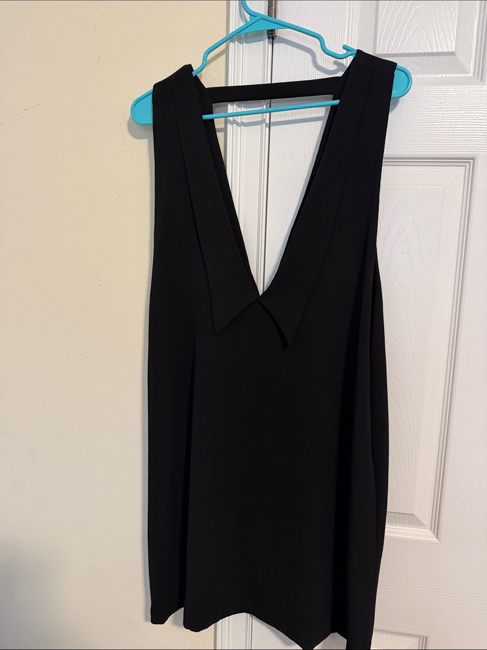 Good Luck Gem Black V-Neck Mini Dress